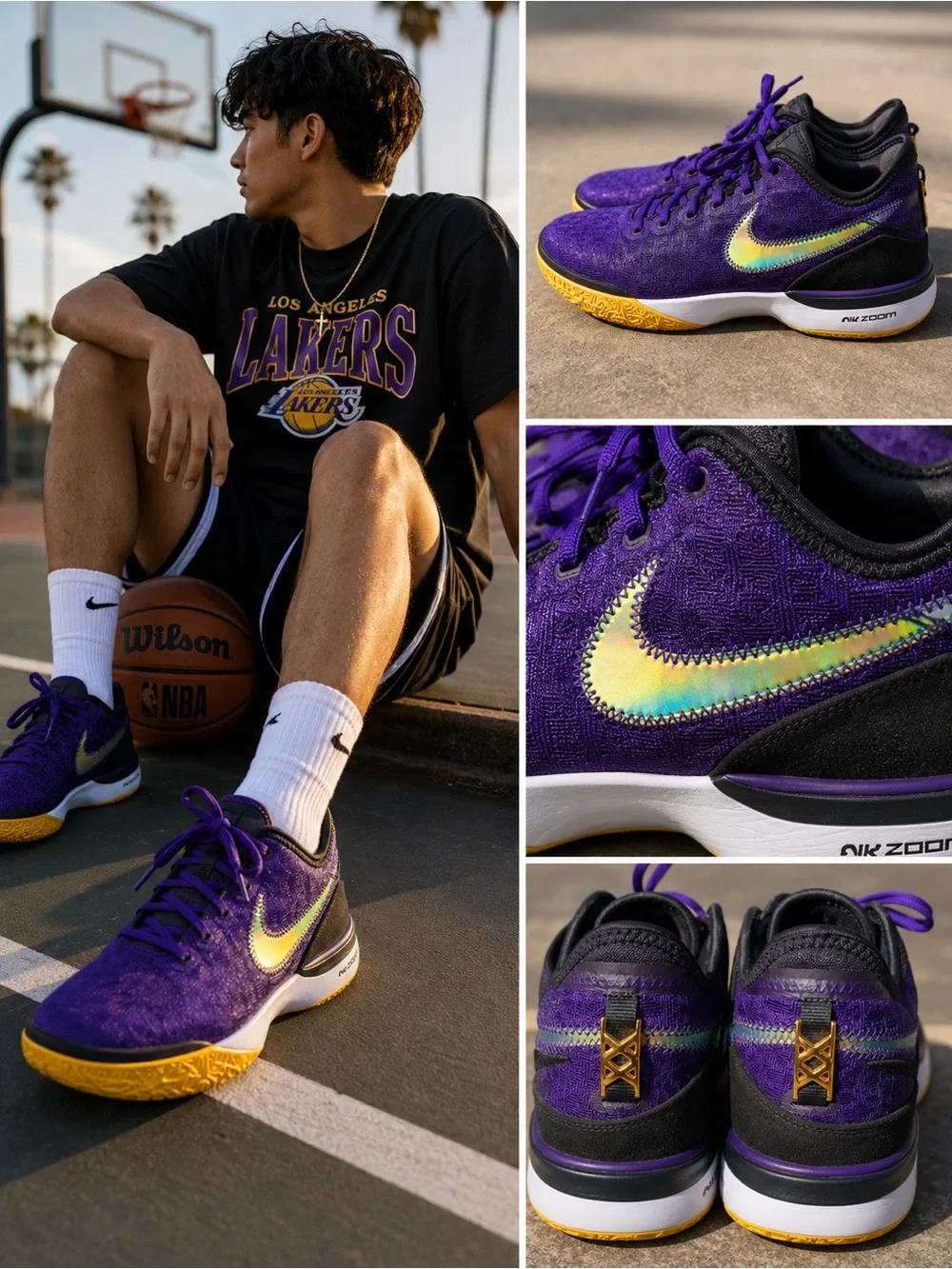 Nike Zoom LeBron NXXT Gen EP DR8788-500 Men’s 8 Purple Gold Shoes